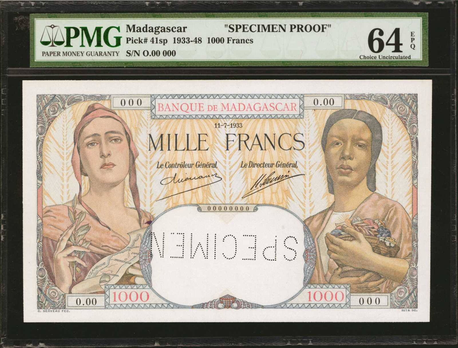 image for: Madagascar  1,000 francs(B208d)