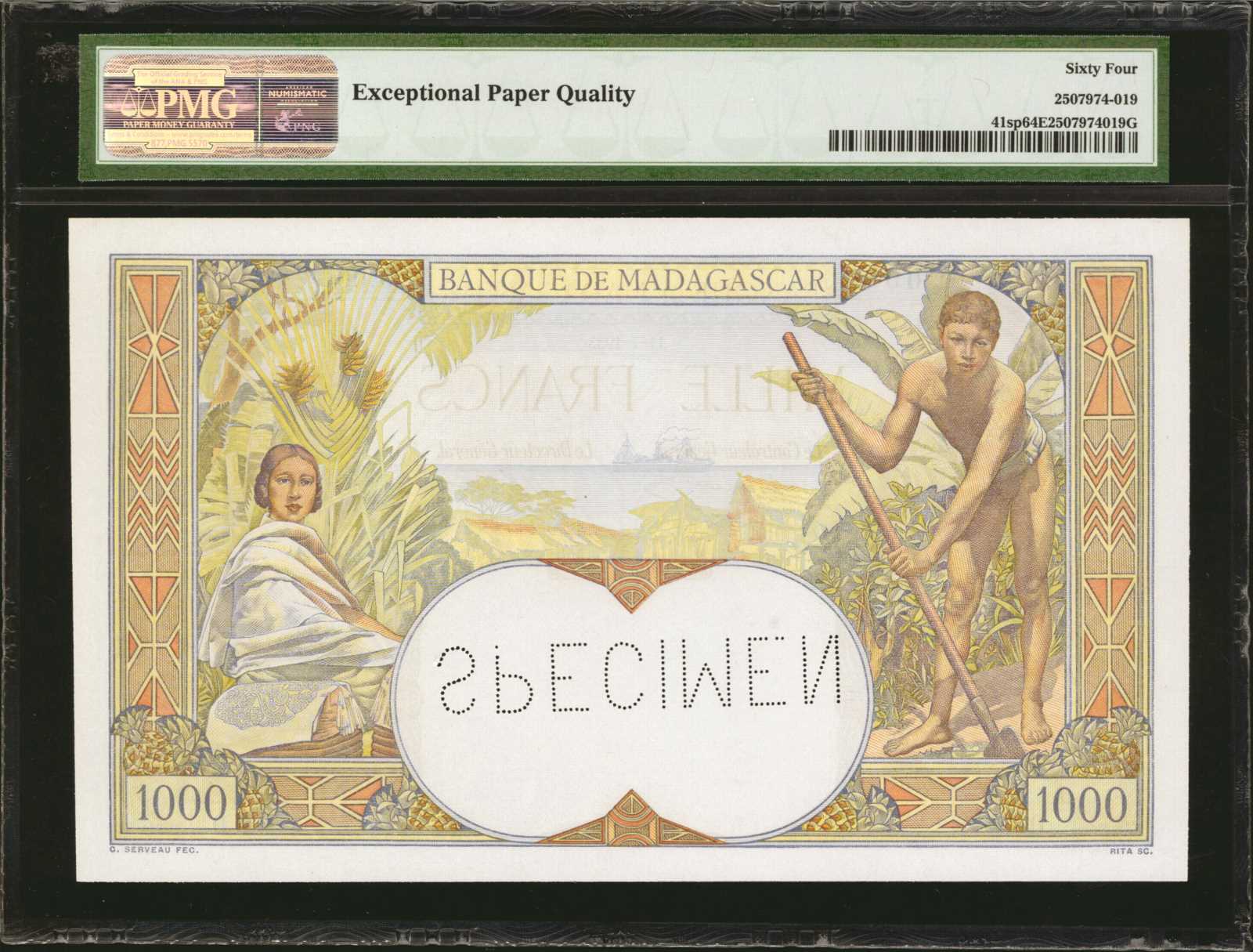 image for: Madagascar  1,000 francs(B208c)