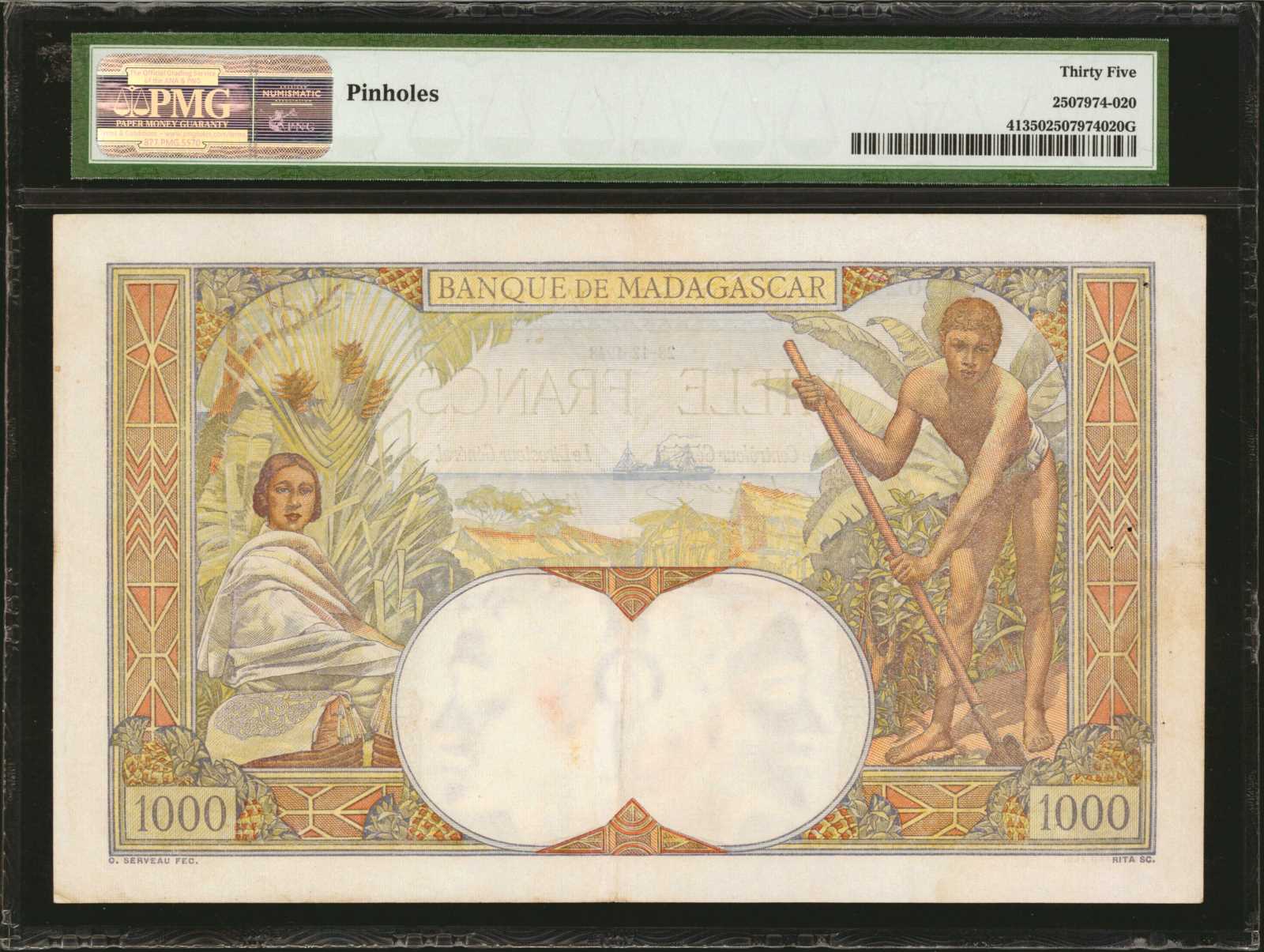 image for: Madagascar  1,000 francs(B208c)