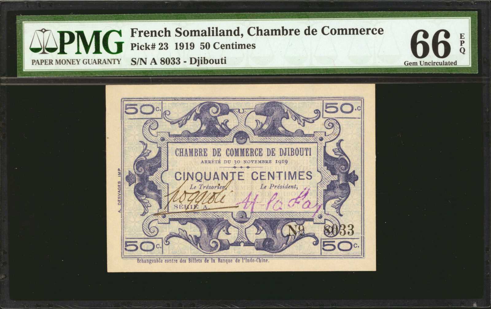 image for: French Somaliland  50 centimes(B205e)