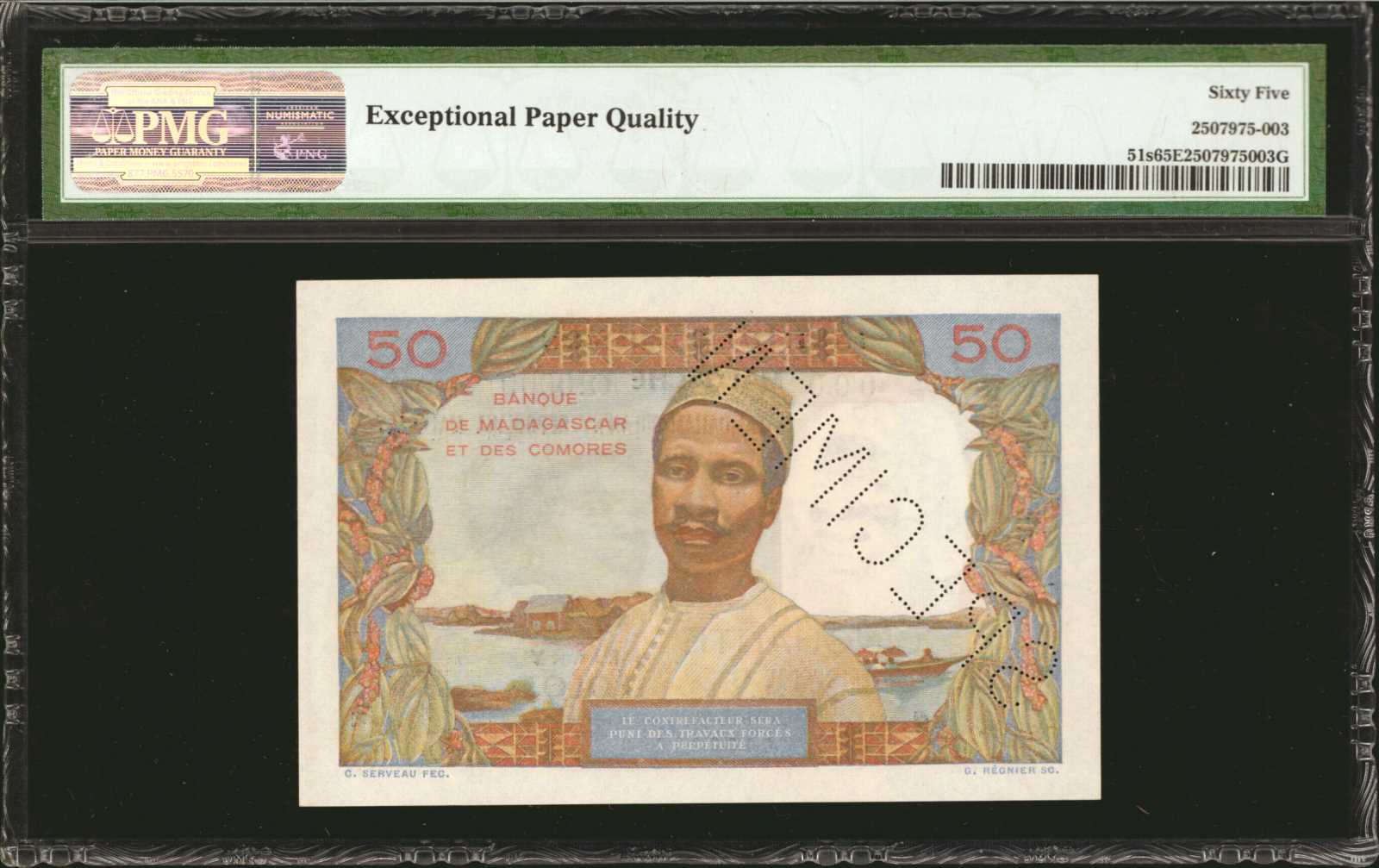 image for: Malagasy Republic  50 francs = 10 ariary(B101a)