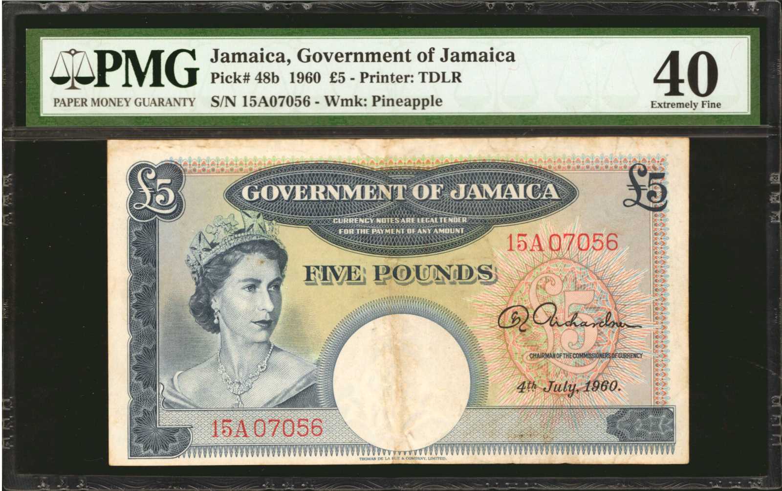 image for: Jamaica  5 pounds (B116bs)