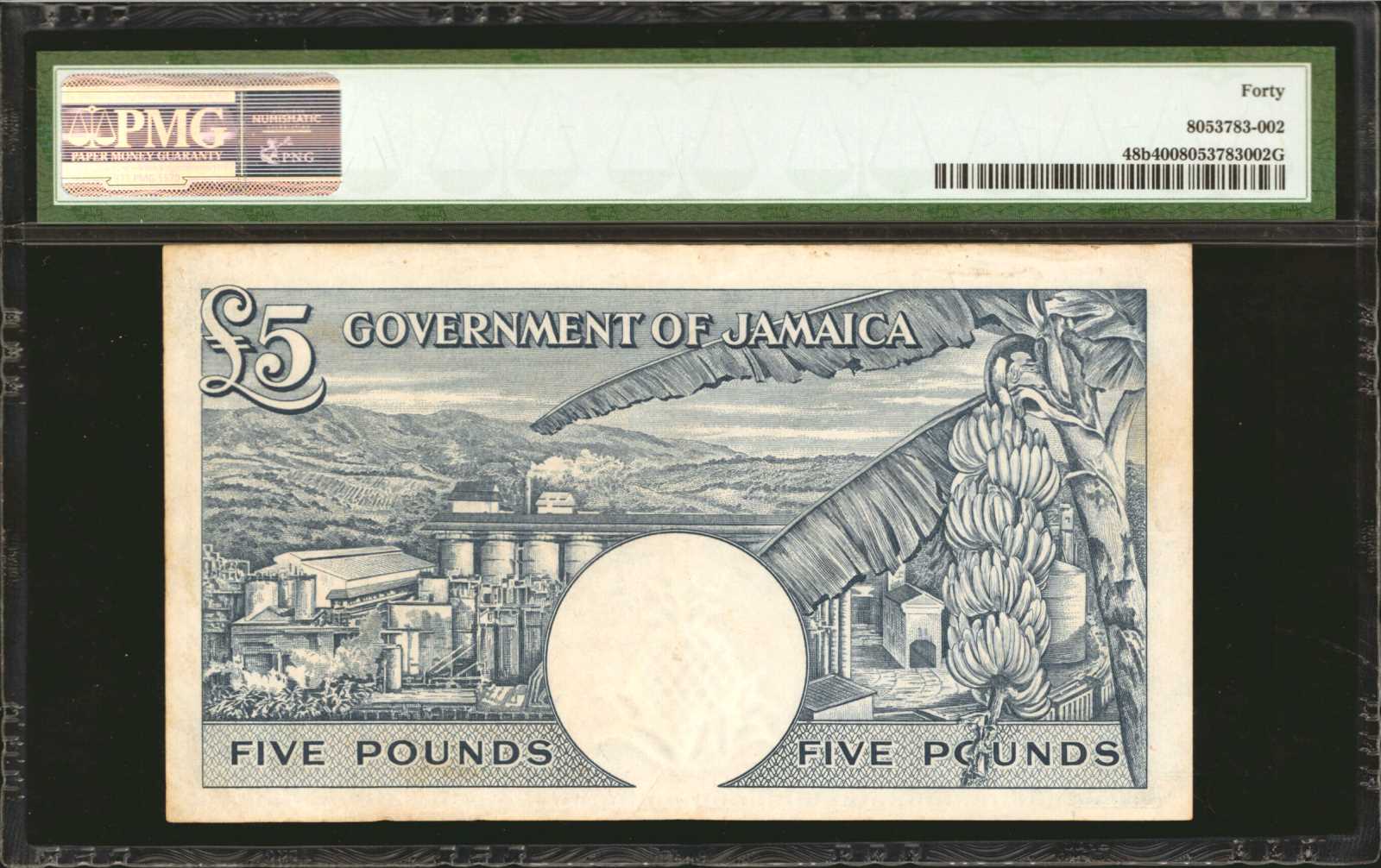 image for: Jamaica  5 pounds (B116a)