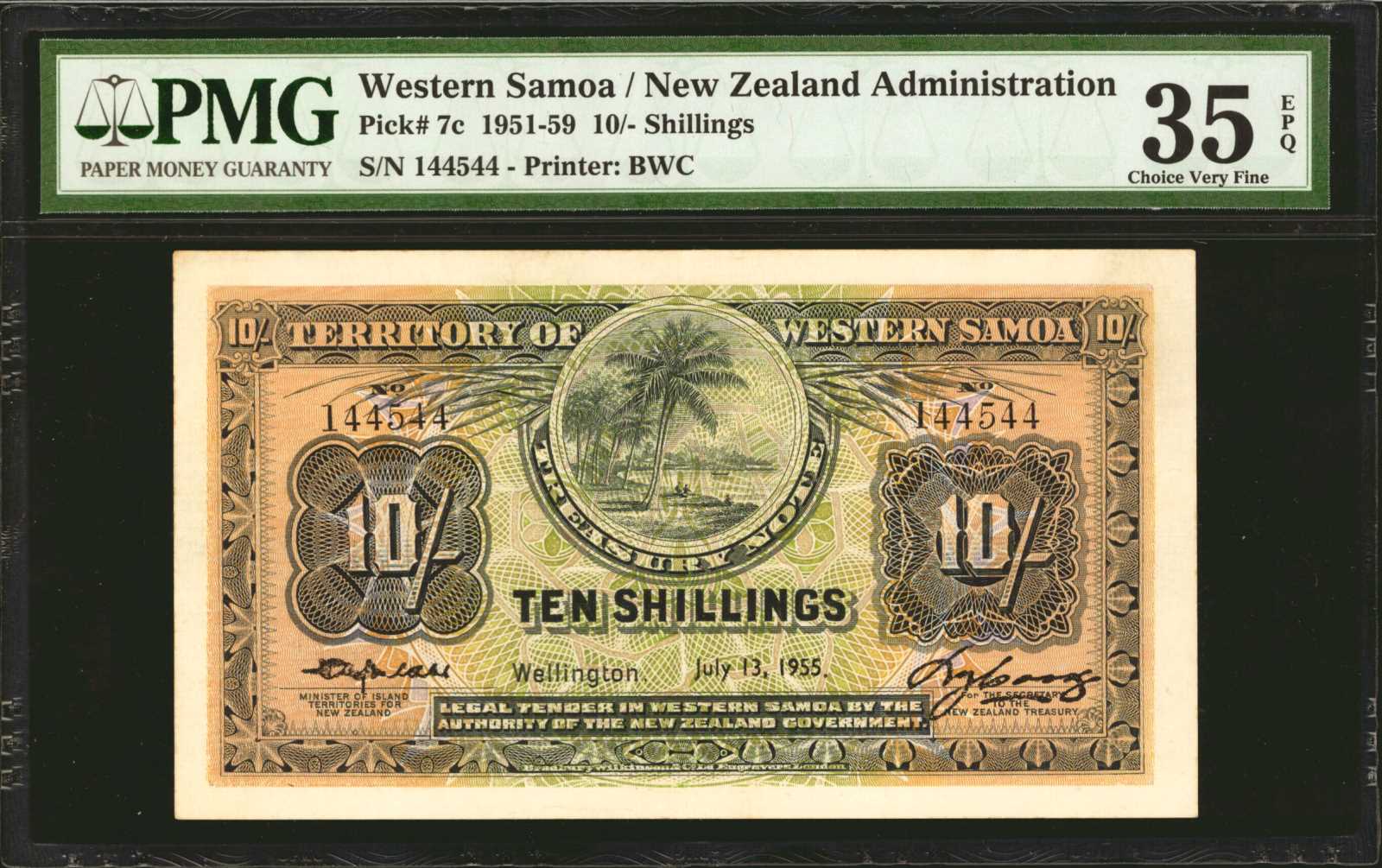 image for: Western Samoa  10 shillings(B201j)
