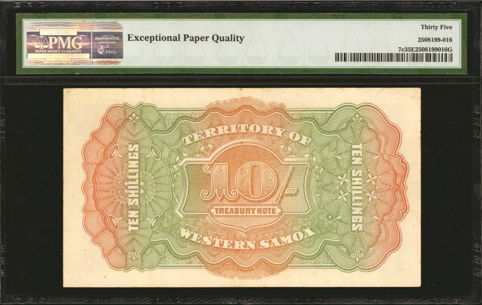 image for: Western Samoa  10 shillings(B201j)