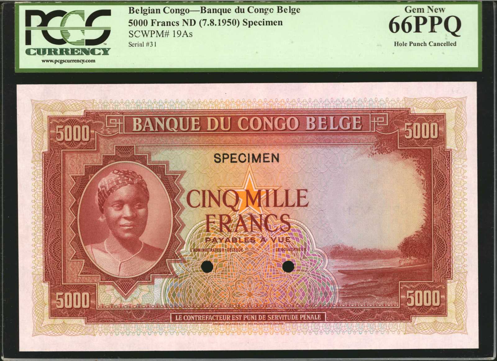  Horizontal red SPECIMEN ovpt No date No sig Unissued 