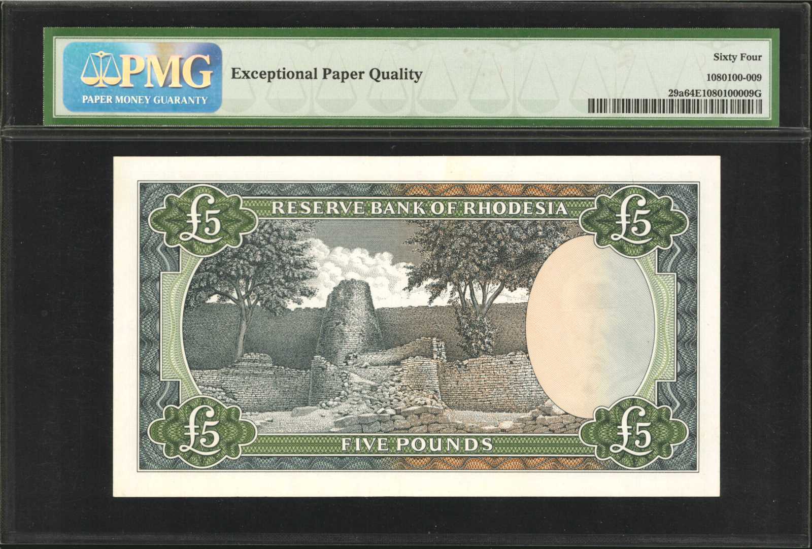 image for: Rhodesia  5 pounds(B106a)