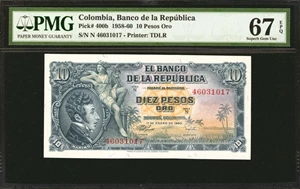 image for: Colombia 10 pesos oro(B941d)