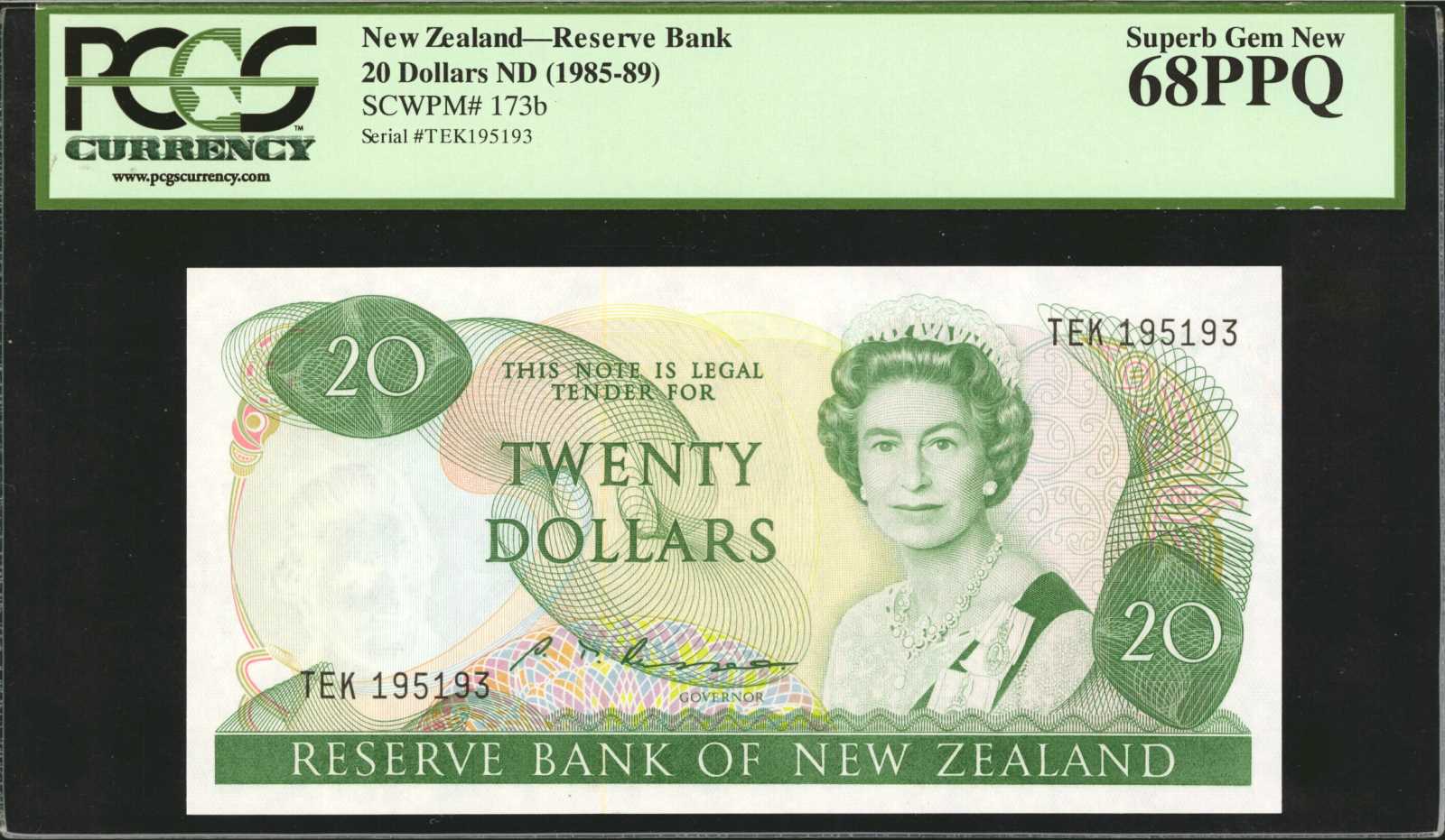 image for: New Zealand  20 dollars (B120bp)