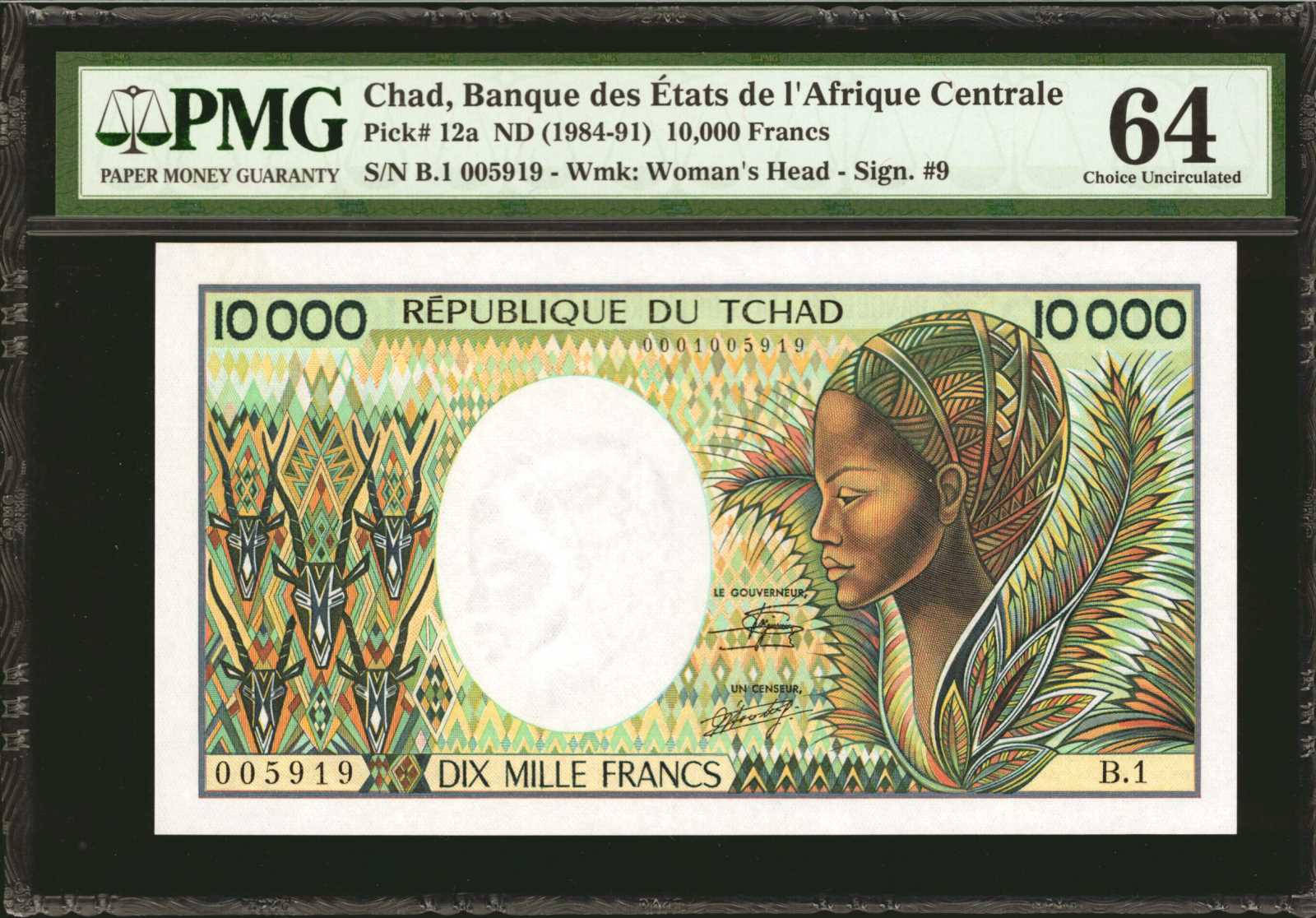 image for: Chad  10,000 francs (B212b)