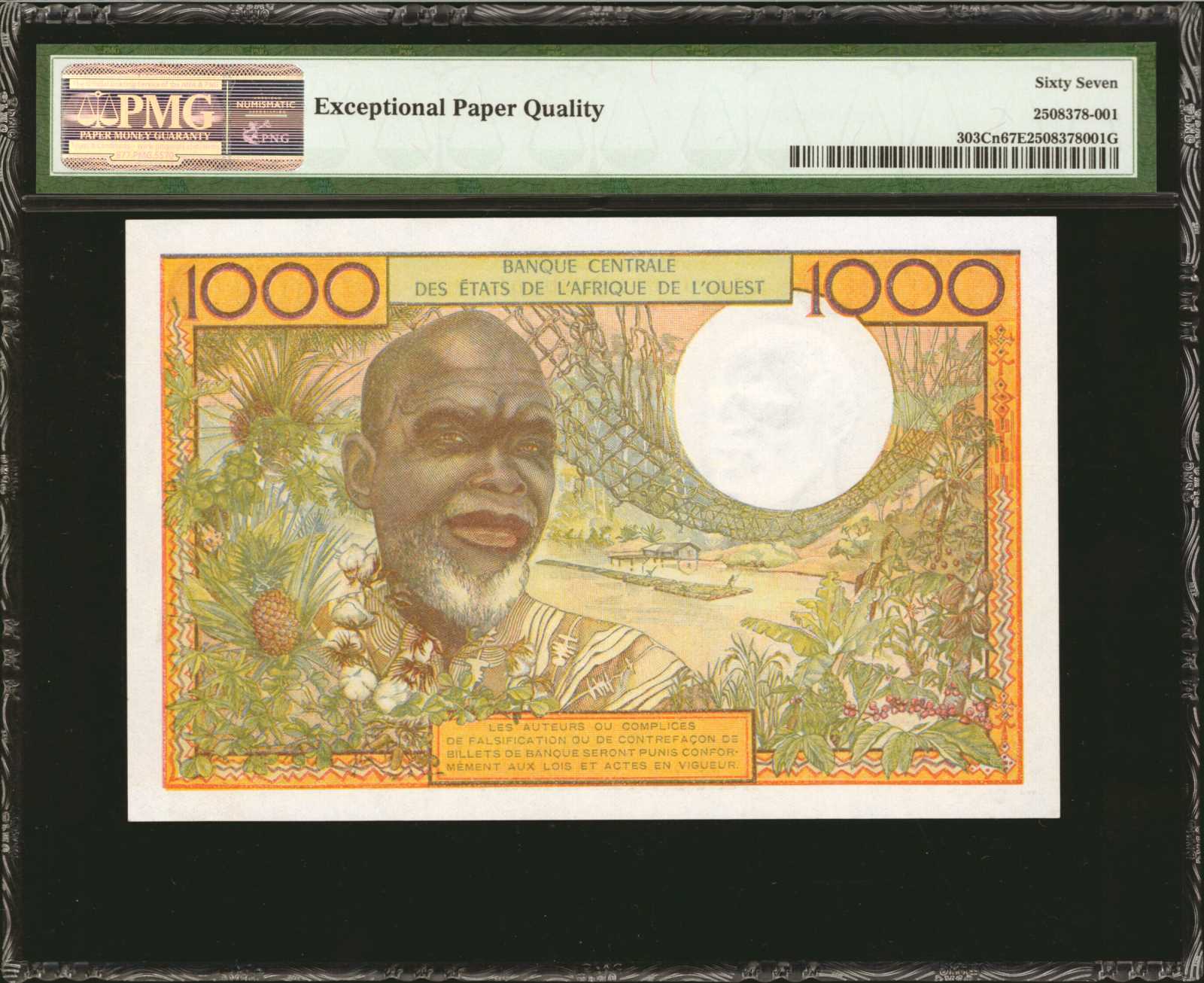 image for: West African States  1,000 francs (B108Ck)
