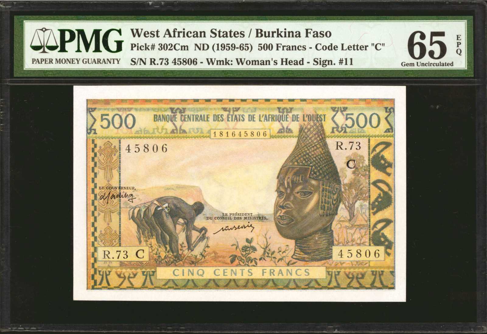 image for: West African States  500 francs (B107Cg)