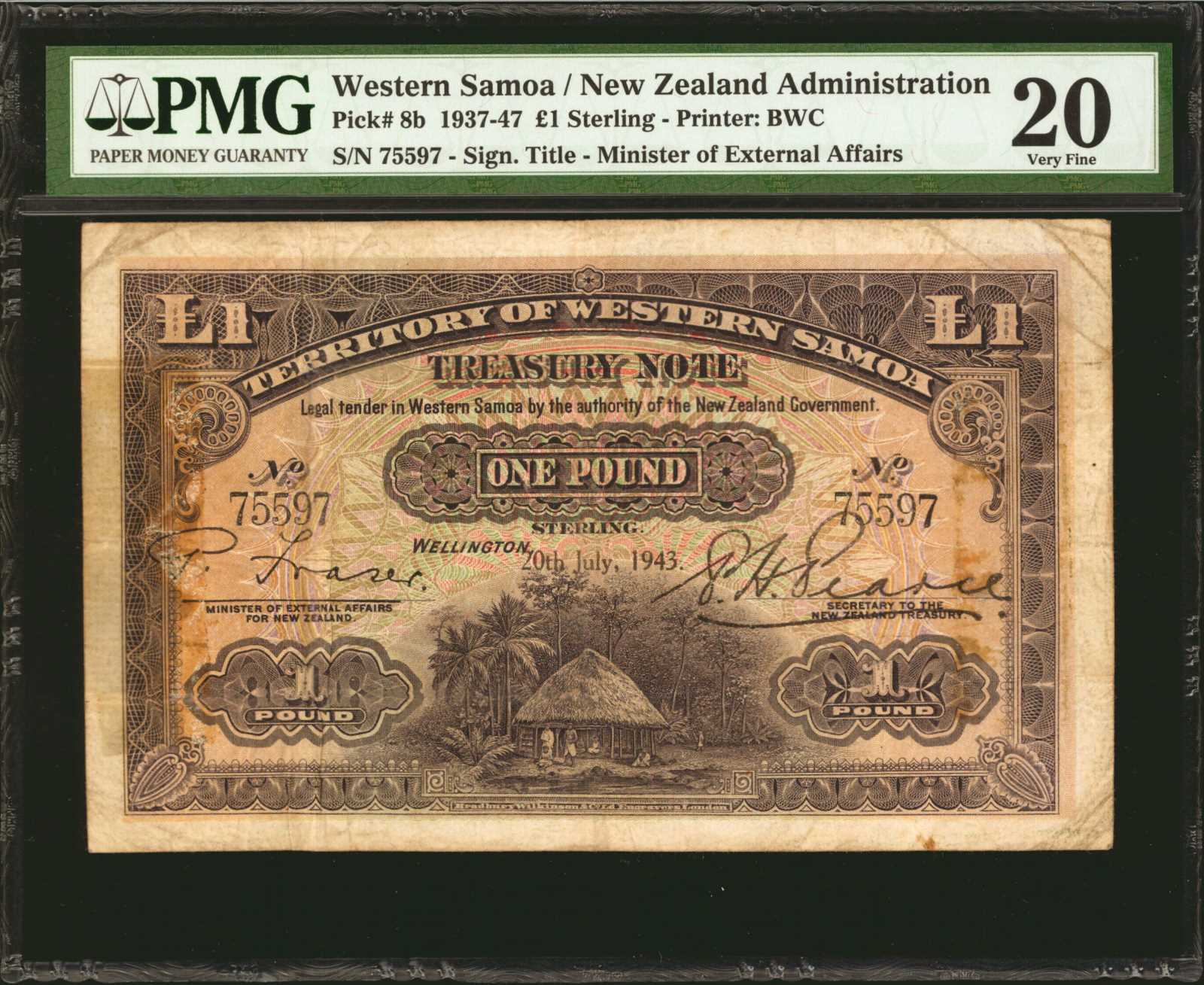 image for: Western Samoa  1 pound(B202a)