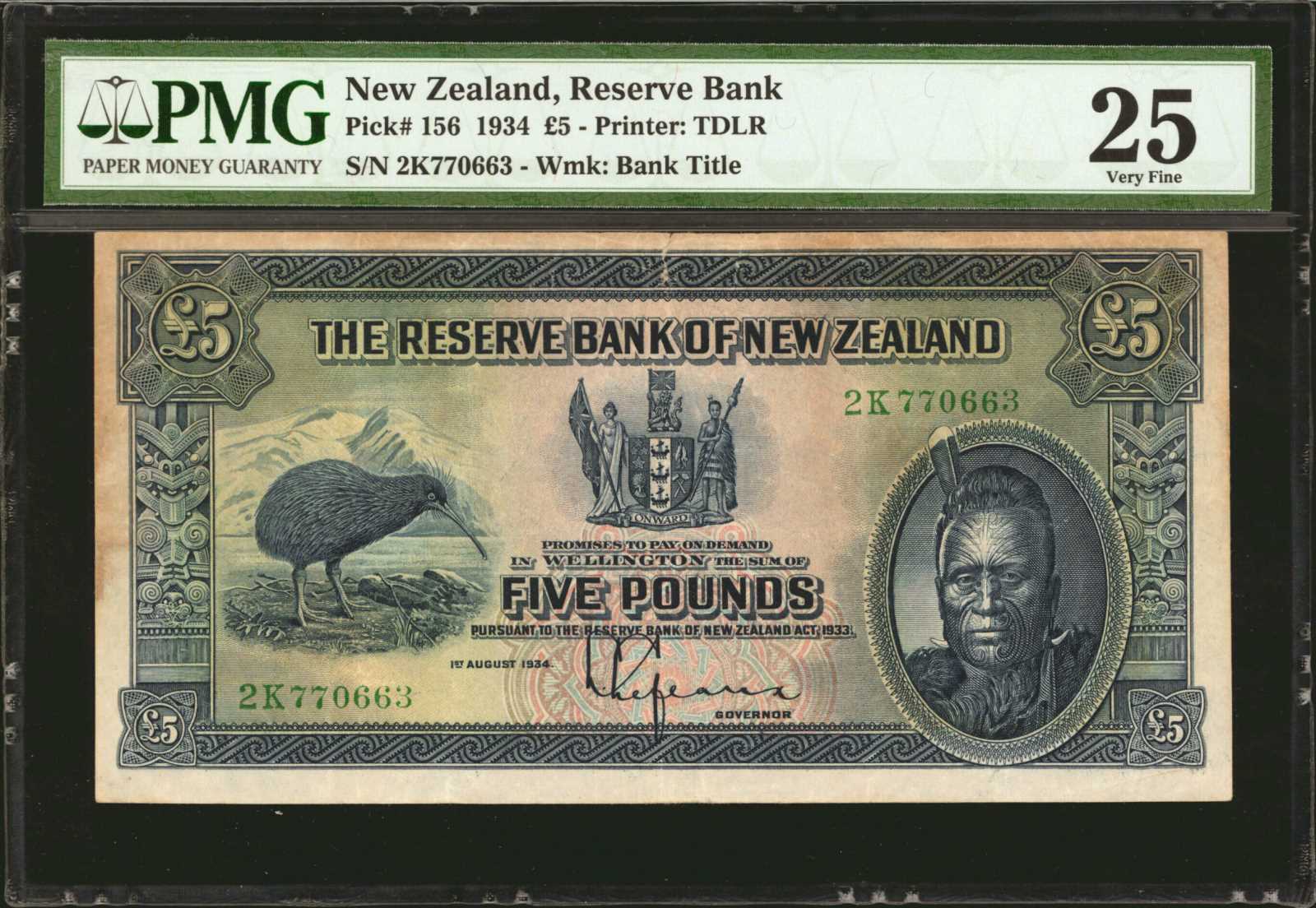 image for: New Zealand  5 pounds (B103as)