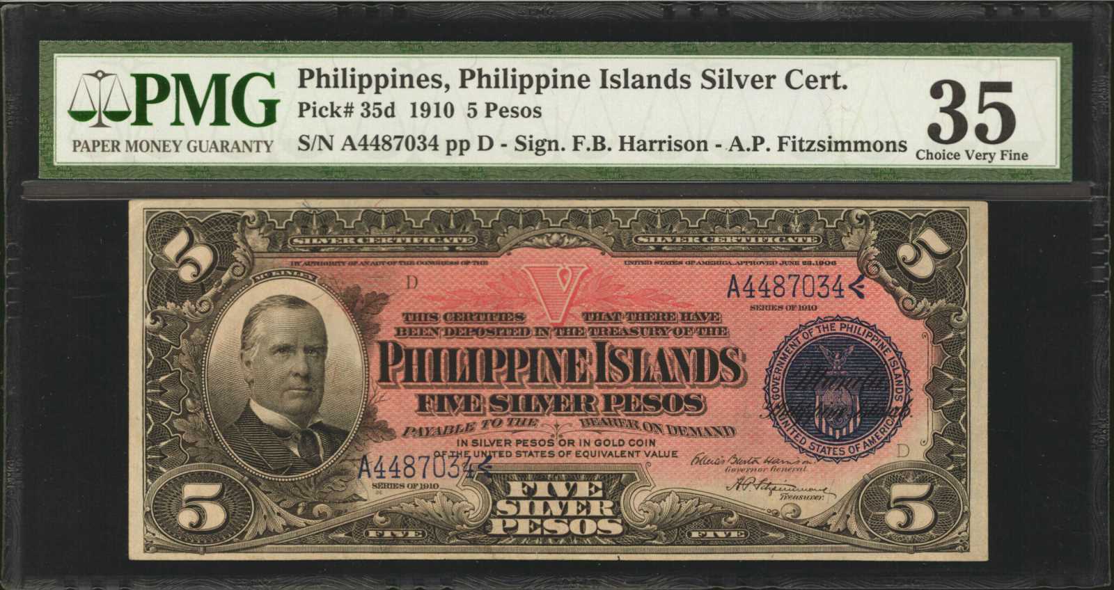 image for: Philippines  5 silver pesos (B512c)