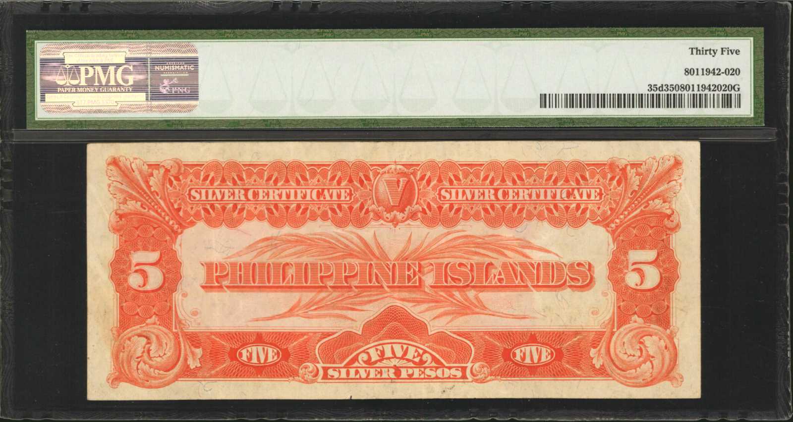image for: Philippines  5 silver pesos (B512a)
