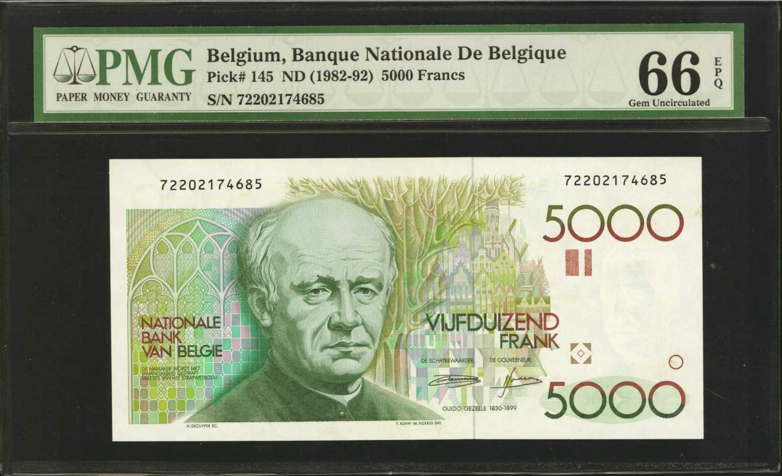 image for: Belgium  5,000 francs (B588d)