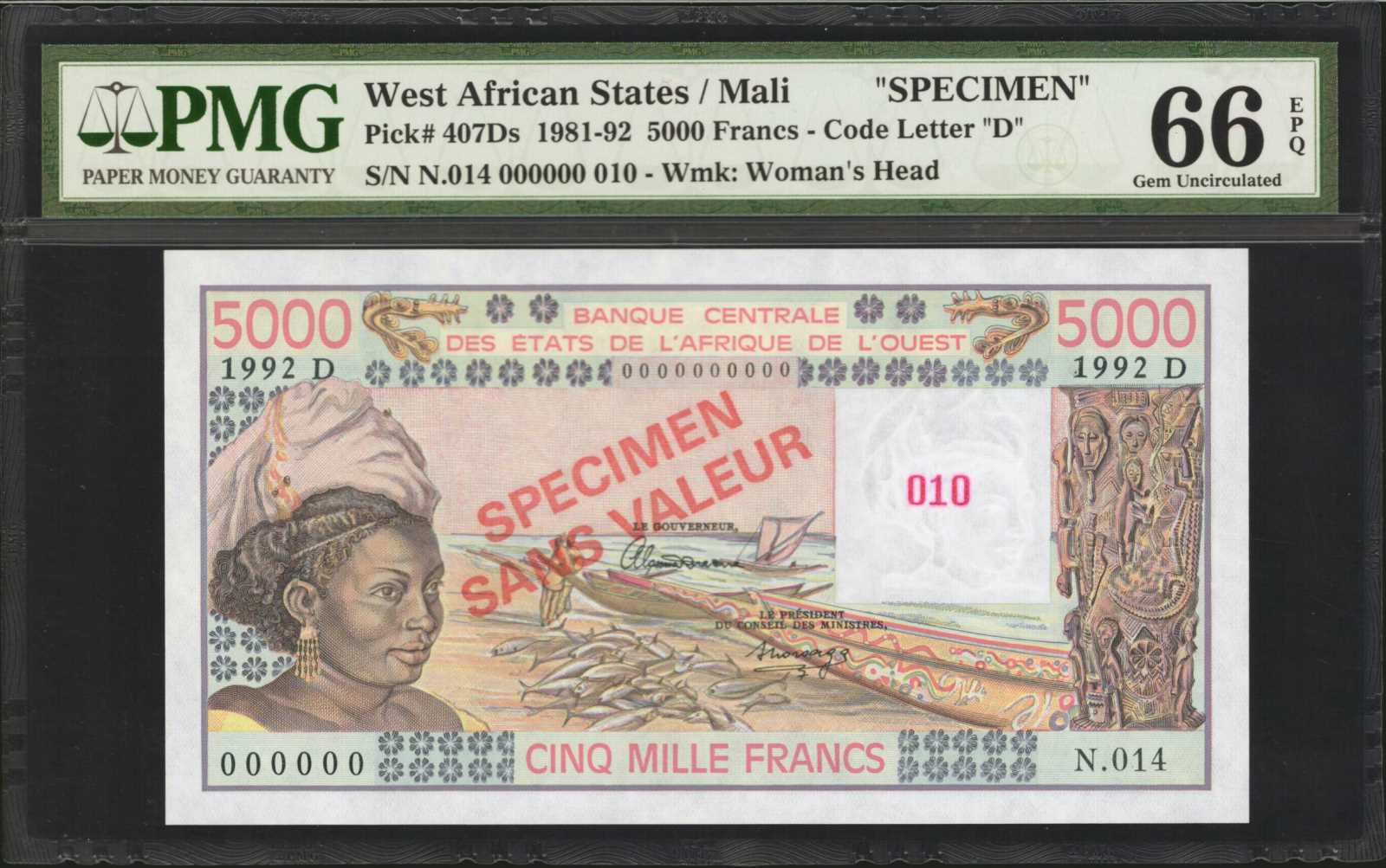 image for: West African States  1,000 francs (B112Dd)