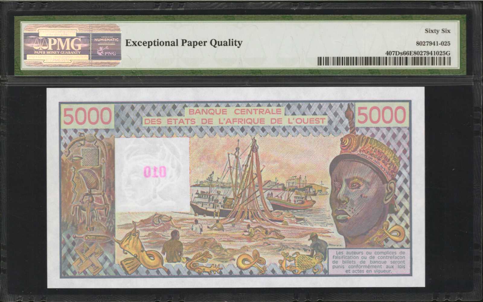 image for: West African States  1,000 francs (B112Da1)