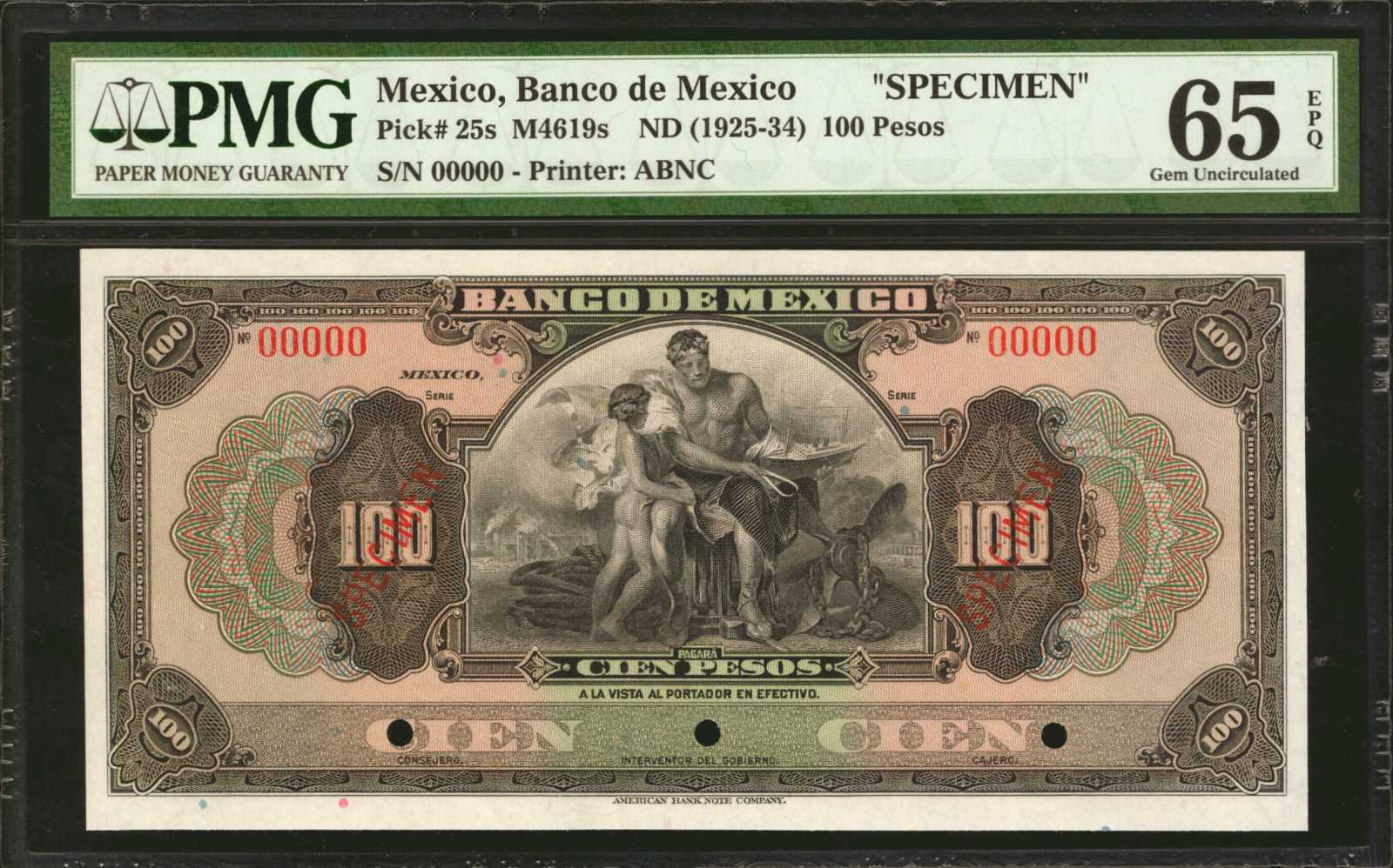 image for: Mexico  100 pesos(B605a)