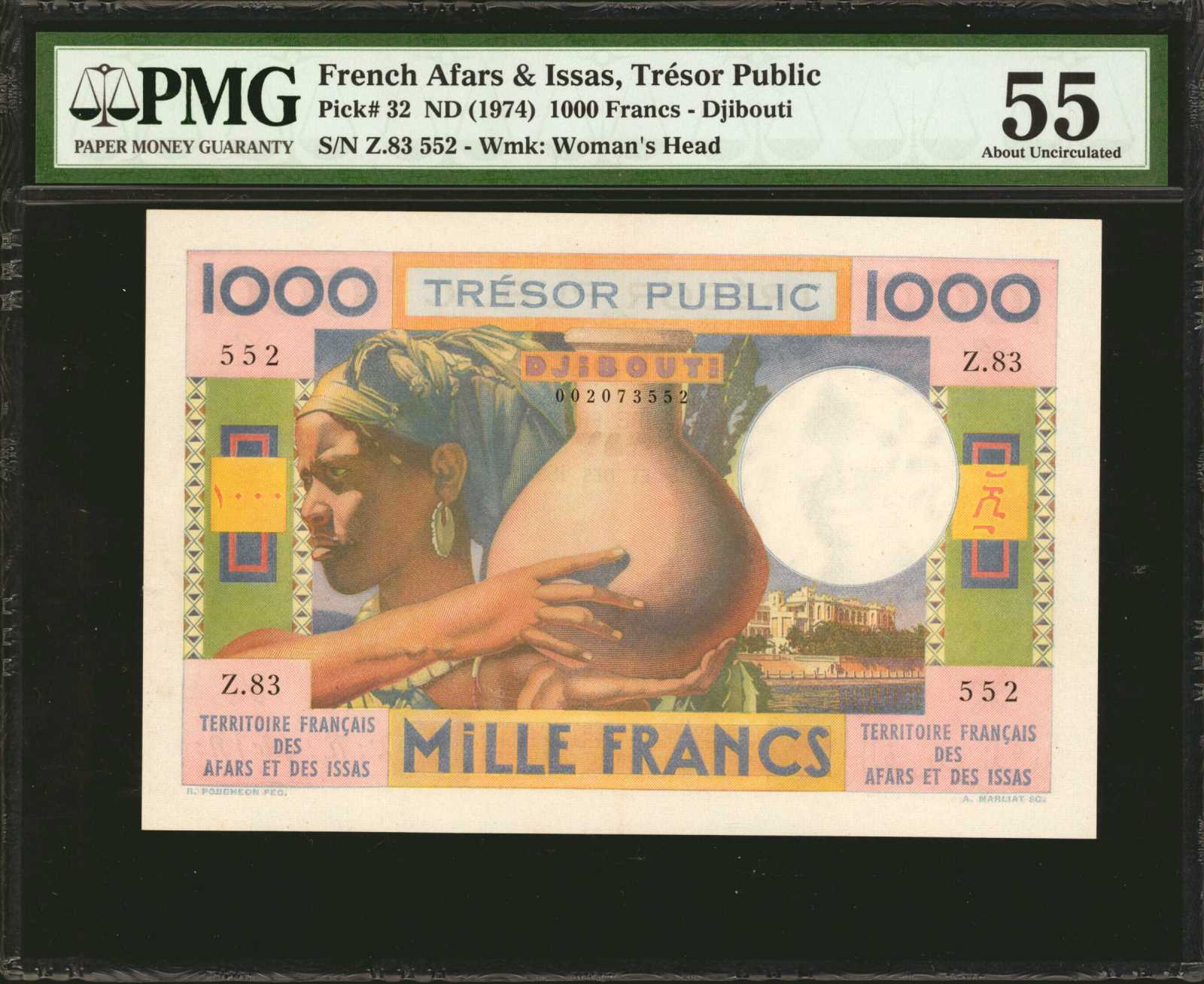 image for: French Afars and Issas  1,000 francs(B103a)