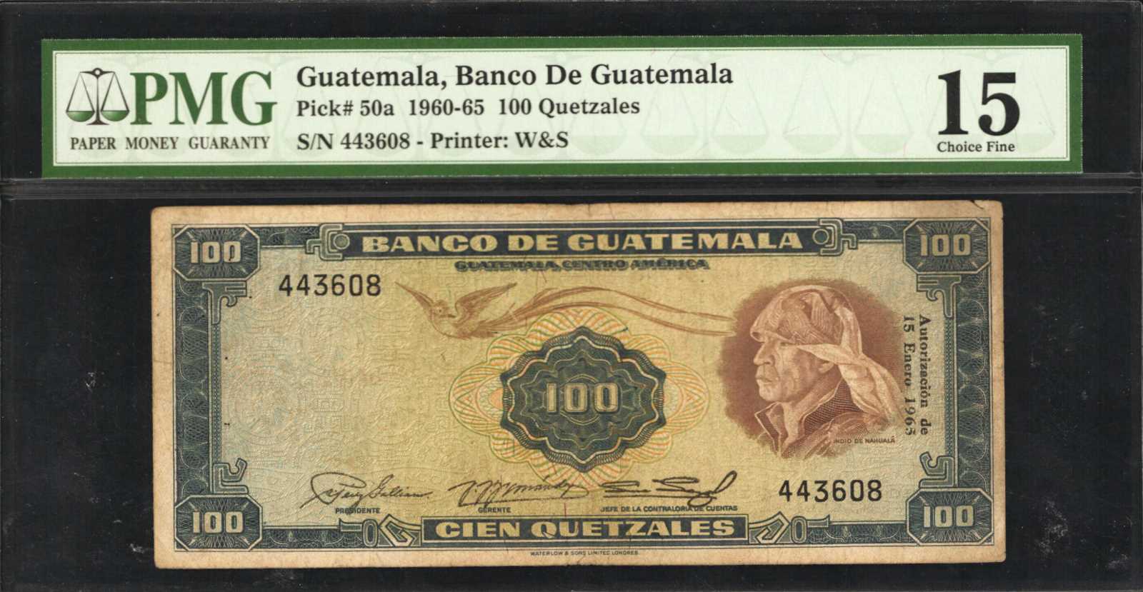image for: Guatemala  100 quetzales (B530f)
