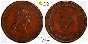 image for: Circa 1876 Sullivan's Island Medal. George Lovett's Battle Series, No. 2. Musante GW-885, Baker-441A, HK-94. Bronzed. Plain edge. MS-65 BN (PCGS).