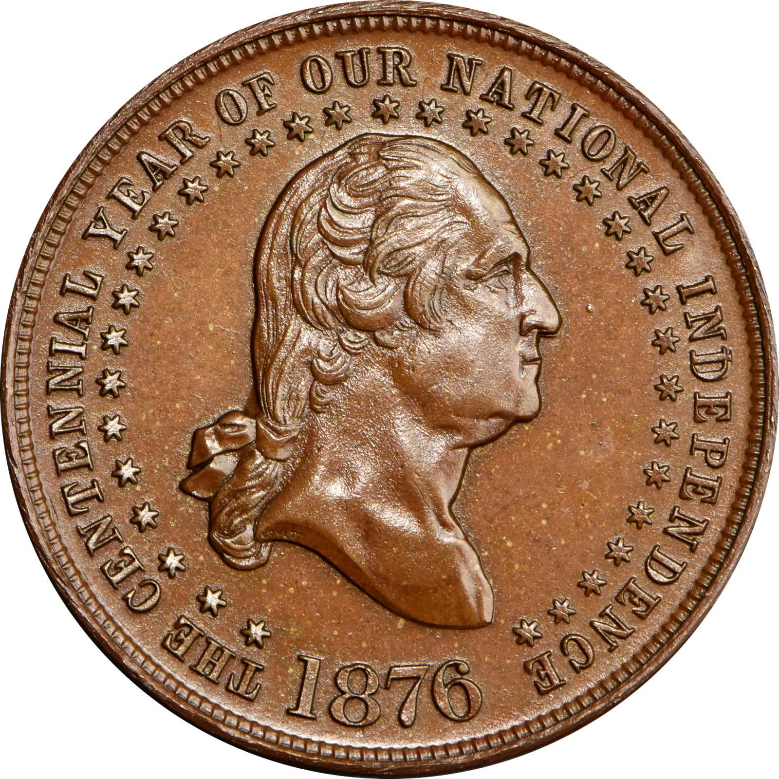 1876 SC$1 Eight Battles, Battle Trenton, Bronze, HK-112 MS