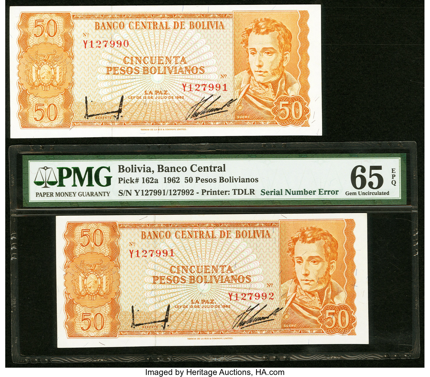 Banco Pennyral de Bolivia 50 pesos bolivianos B349z,P162