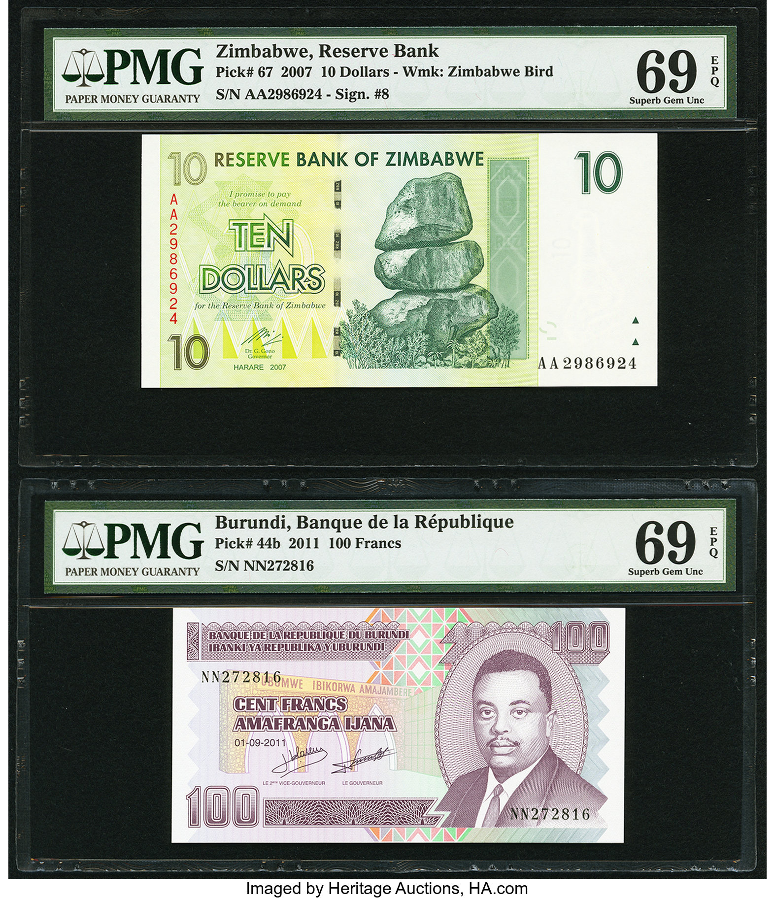 image for: Zimbabwe  10 dollars (B158a)