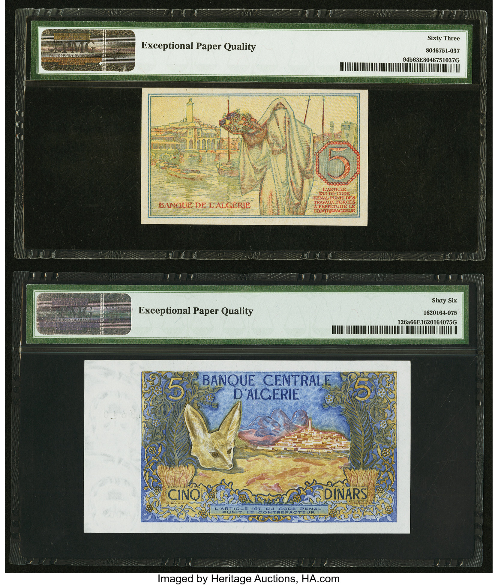 image for: Algeria  5 francs (B137b)