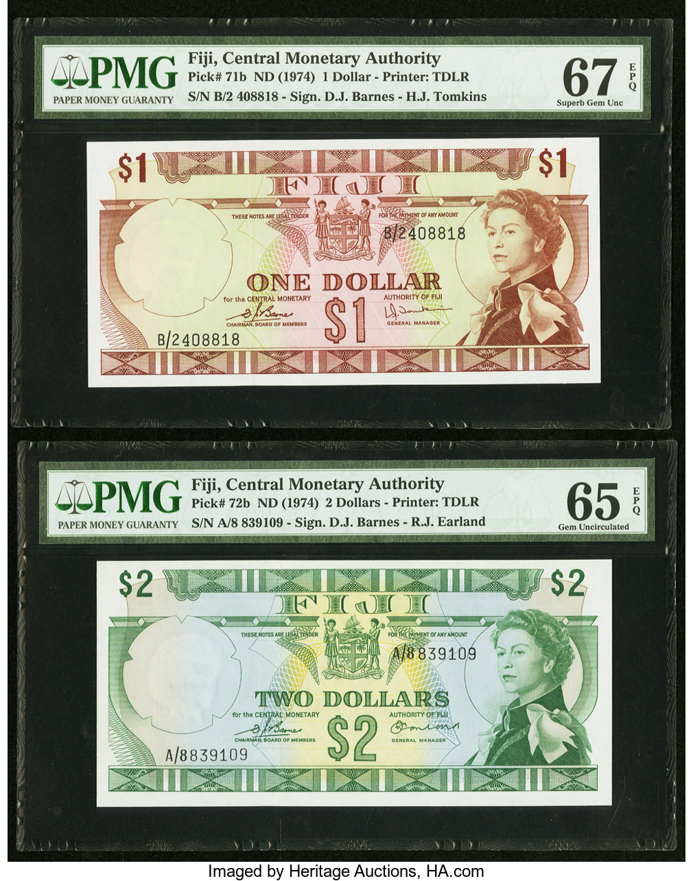 image for: Fiji  2 dollars (B403b)