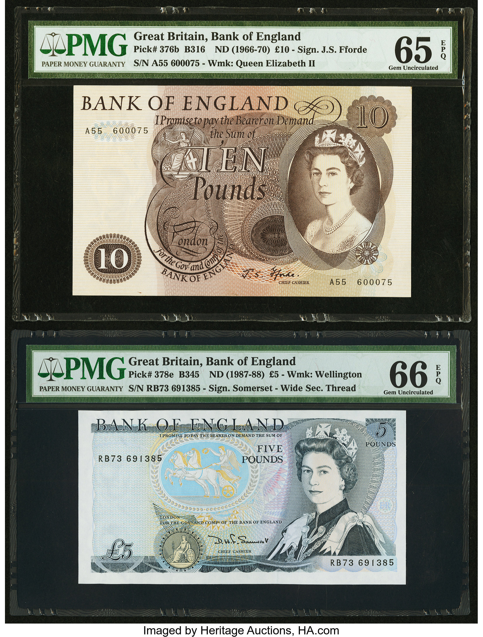 image for: United Kingdom  10 pounds (B182cs)