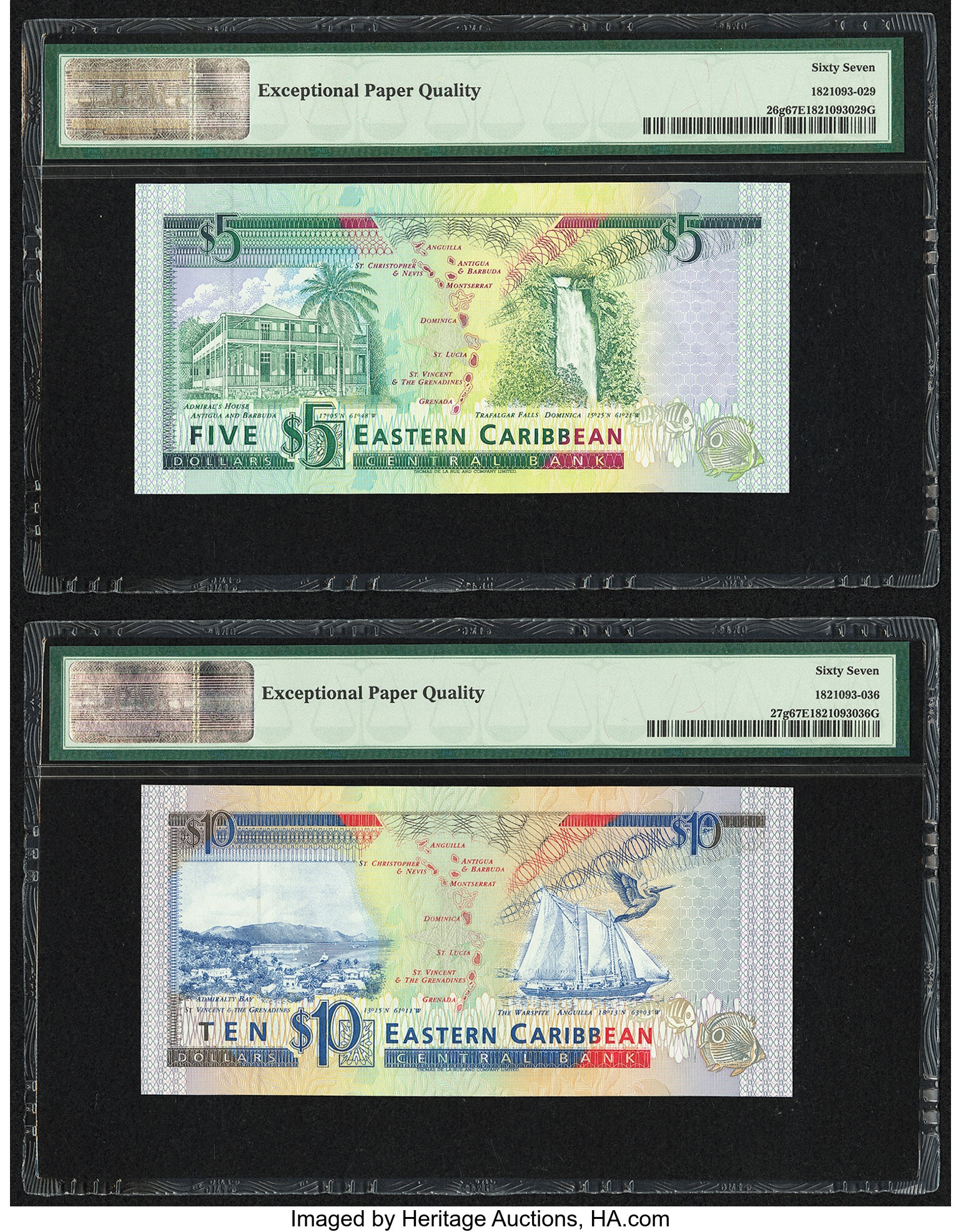 image for: East Caribbean States  5 dollars (B210u)