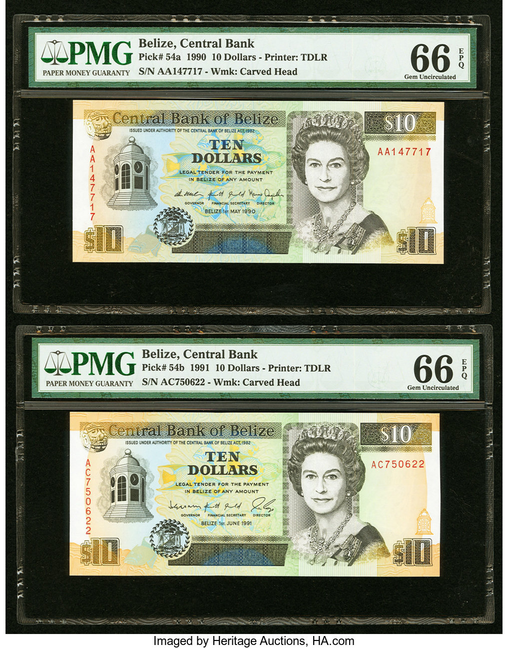 image for: Belize  10 dollars (B312z)