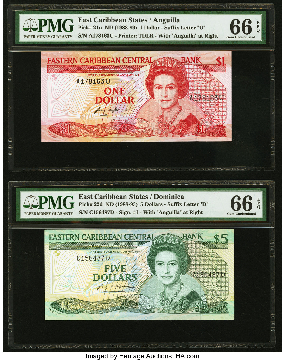 image for: East Caribbean States  1 dollar (B205k1)