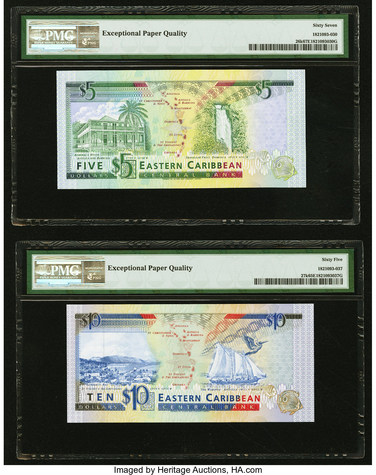 image for: East Caribbean States  5 dollars (B210a)