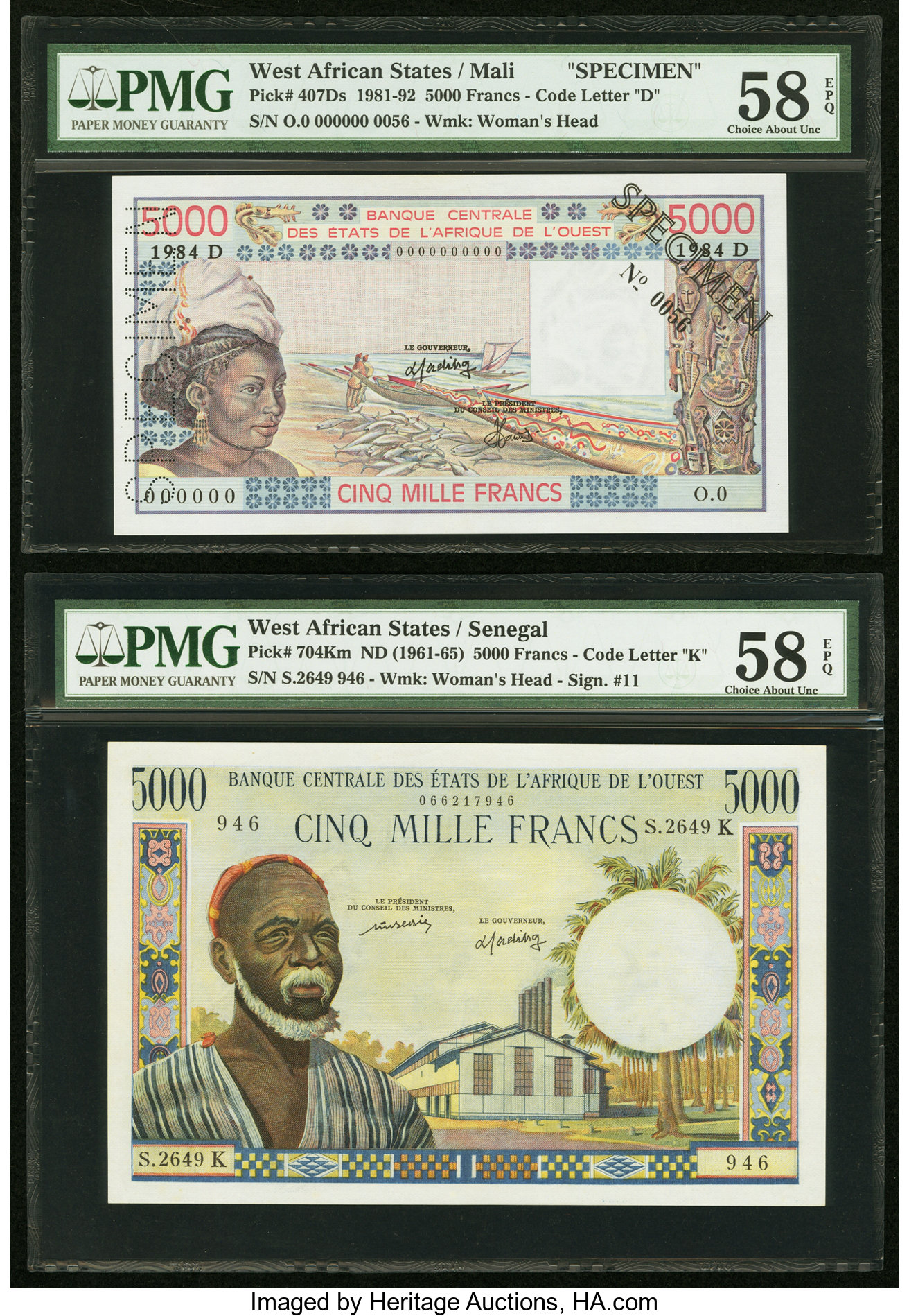 image for: West African States  1,000 francs (B112Da1)