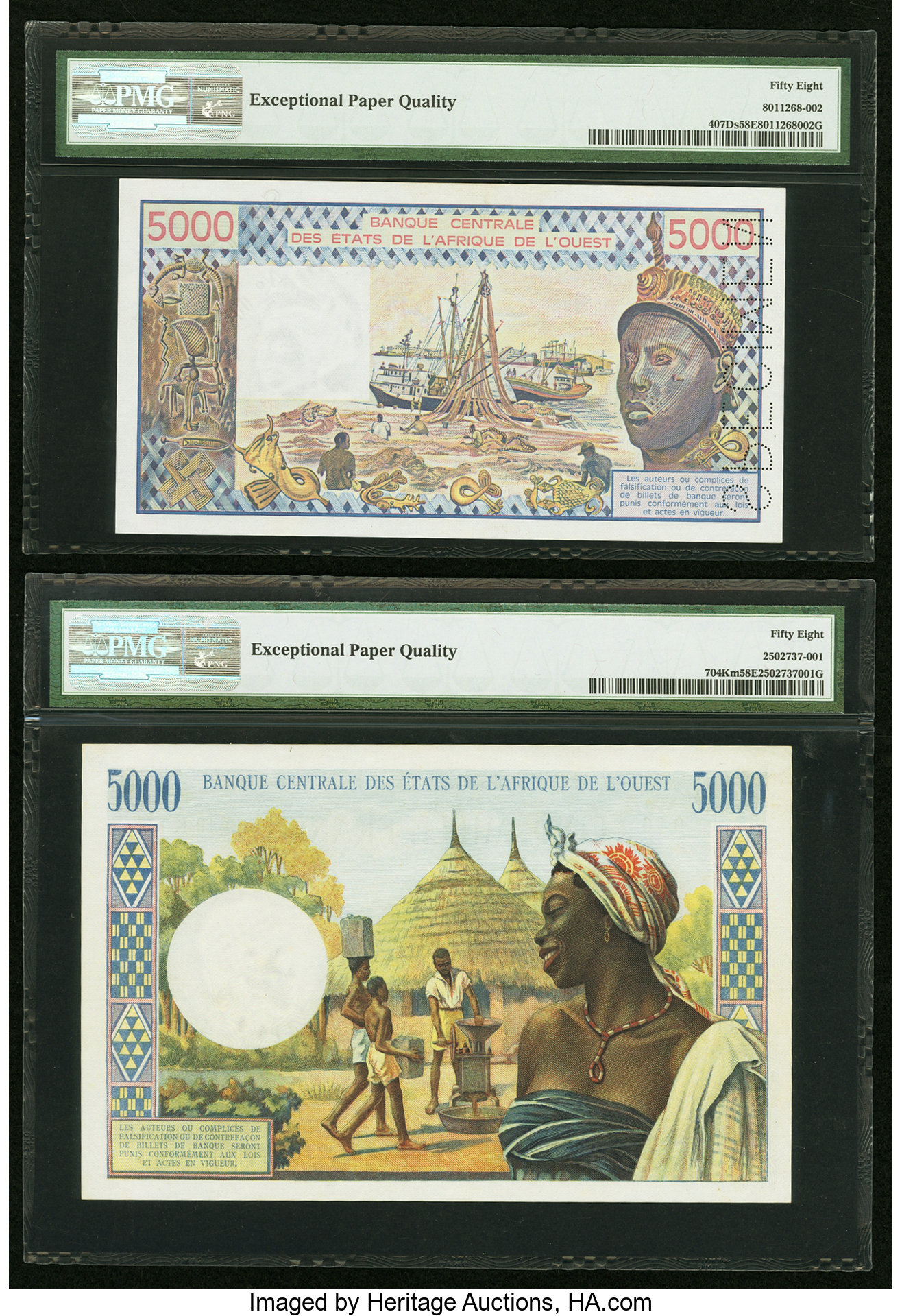 image for: West African States  1,000 francs (B112Dc)
