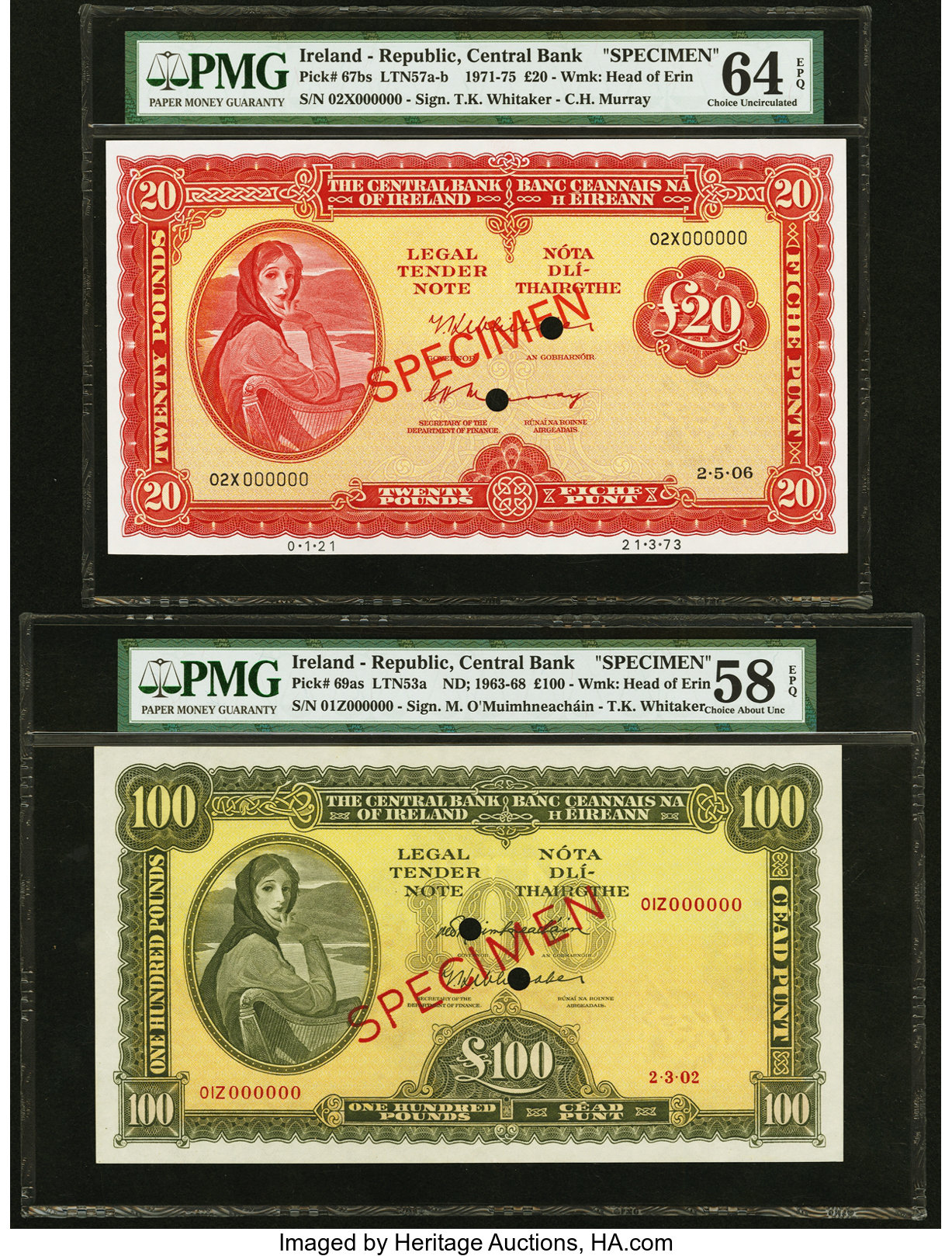 image for: Ireland, Republic of  100 pounds (B214c)