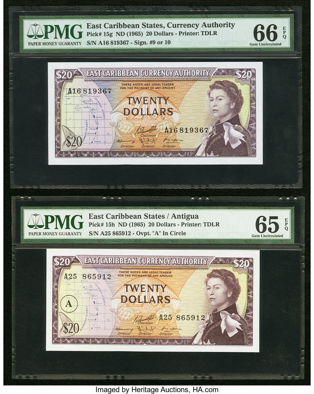 image for: East Caribbean States  20 dollars (B103c9)