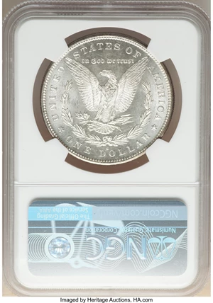 image for: 1880-S $1 8/7, Checkmark, Medium S, VAM-12, MS64 NGC. A Hitlist-40 Variety. NGC Census: (0/0). PCGS Population: (41/54). MS...