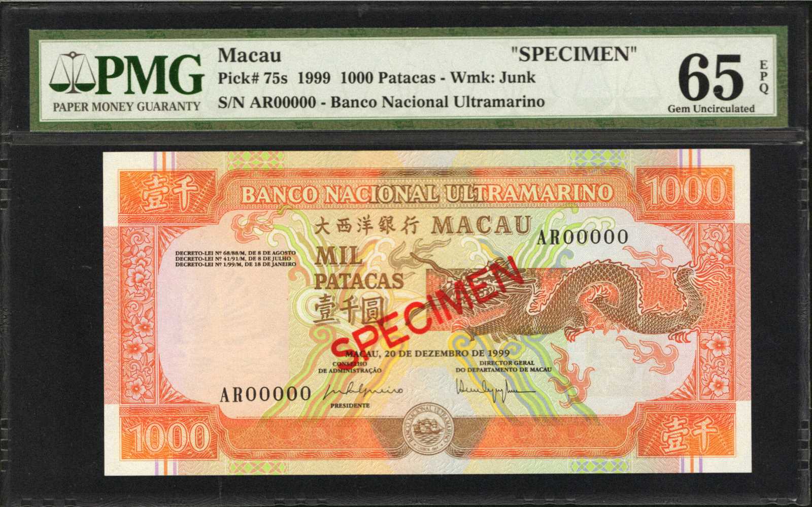 image for: Macau  20 patacas (B062bs)