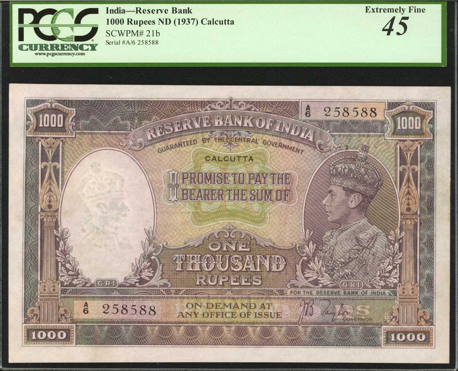image for: India  1,000 rupees (B205a)