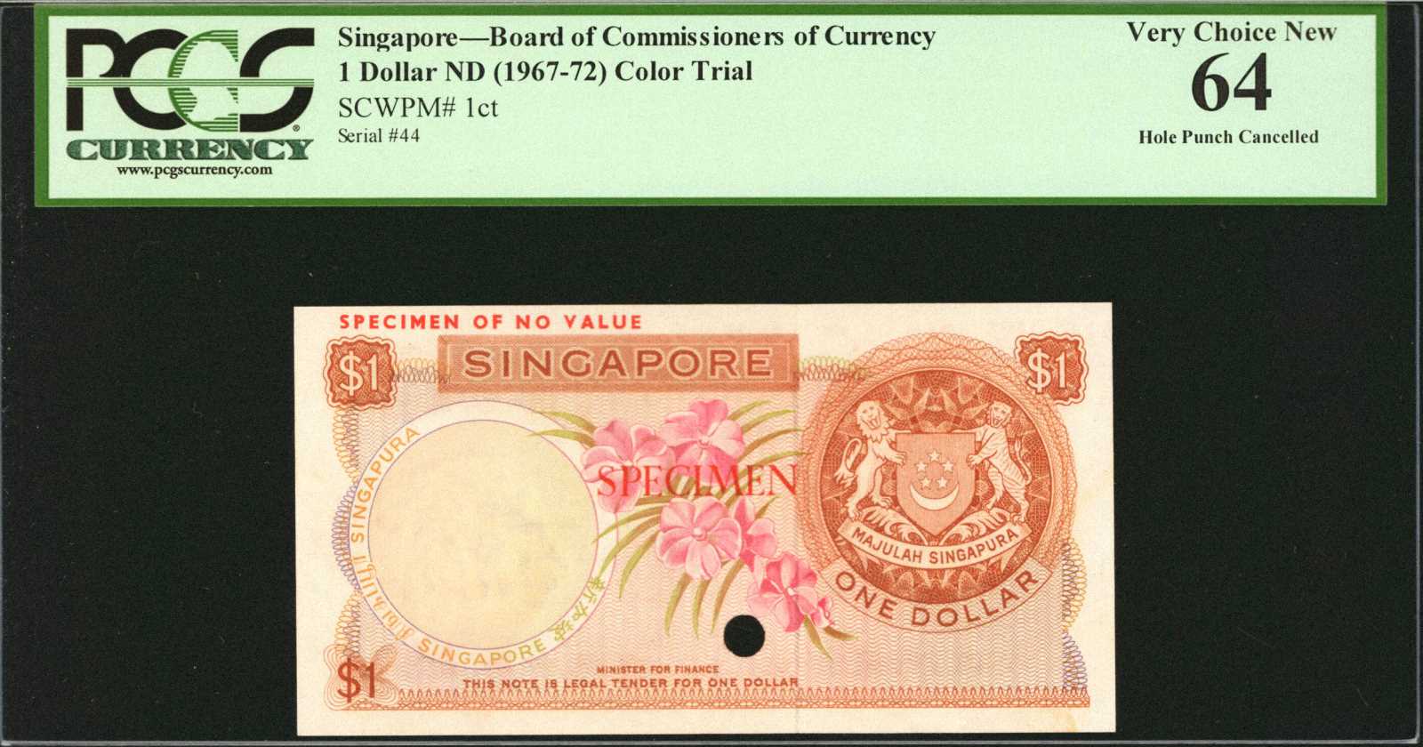 image for: Singapore  1 dollar (B101t)