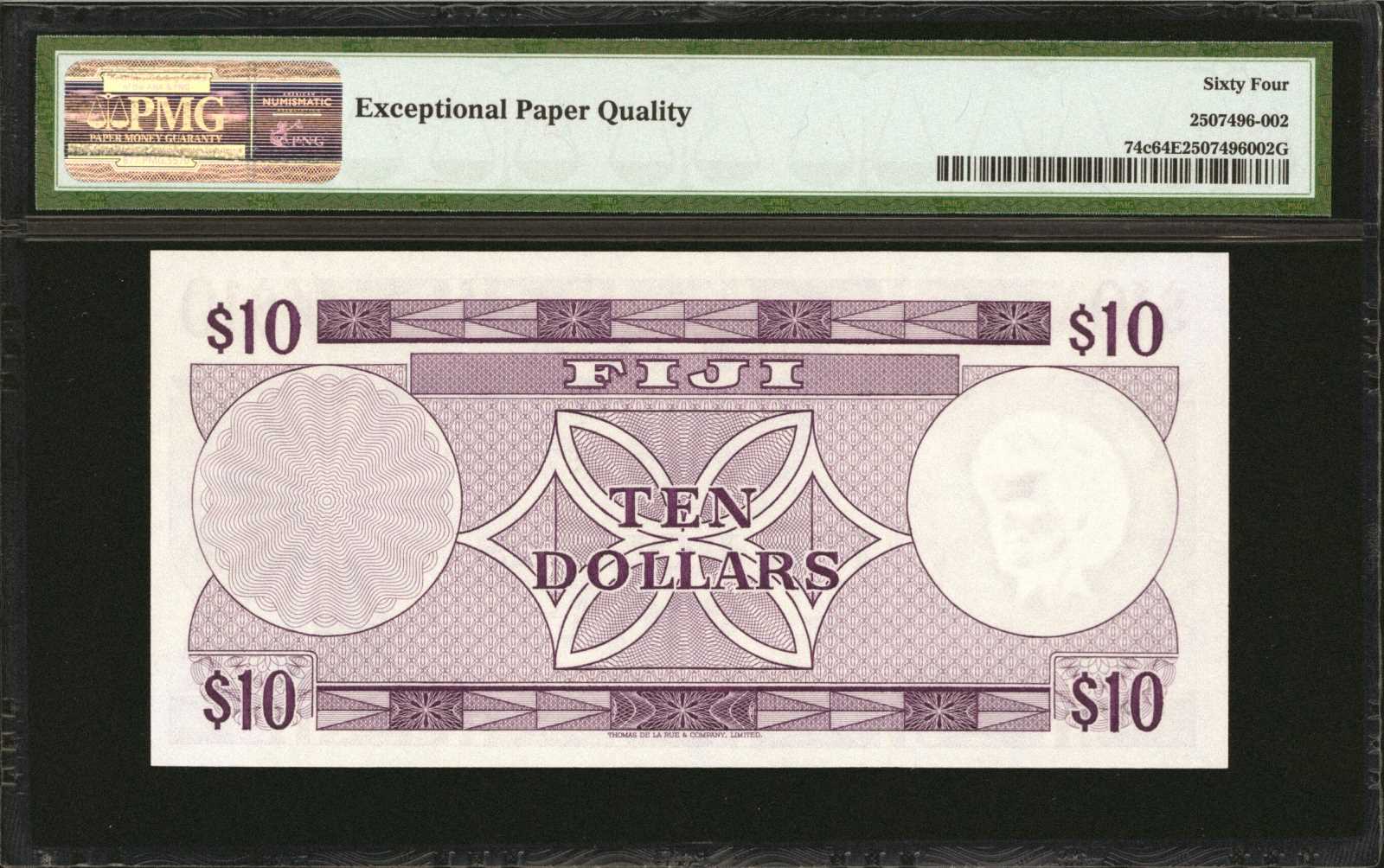 image for: Fiji  10 dollars (B405c)