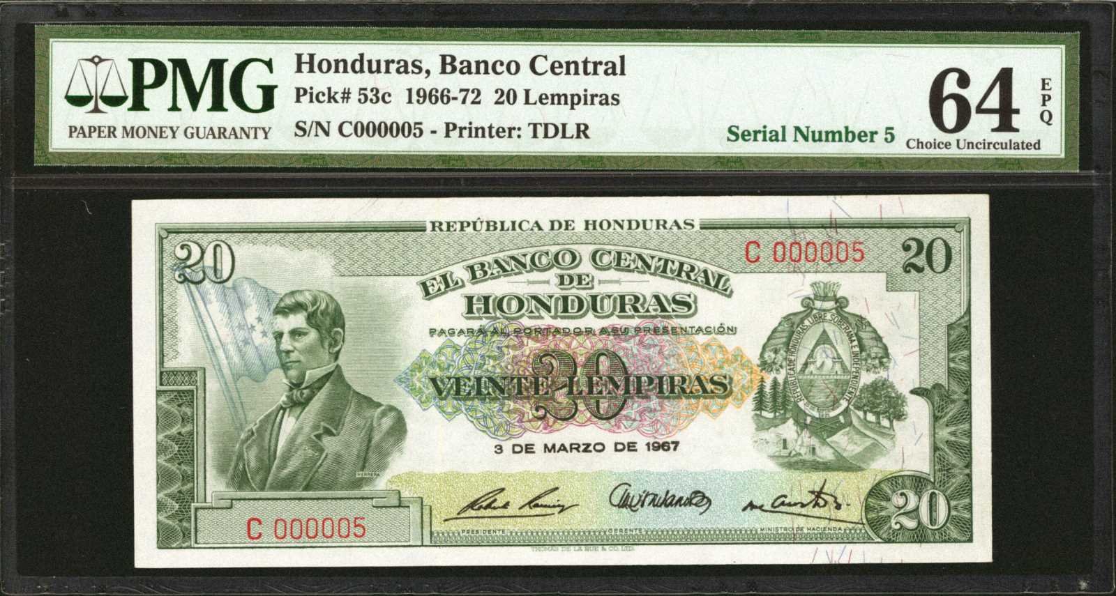 image for: Honduras  20 lempiras (B309a)