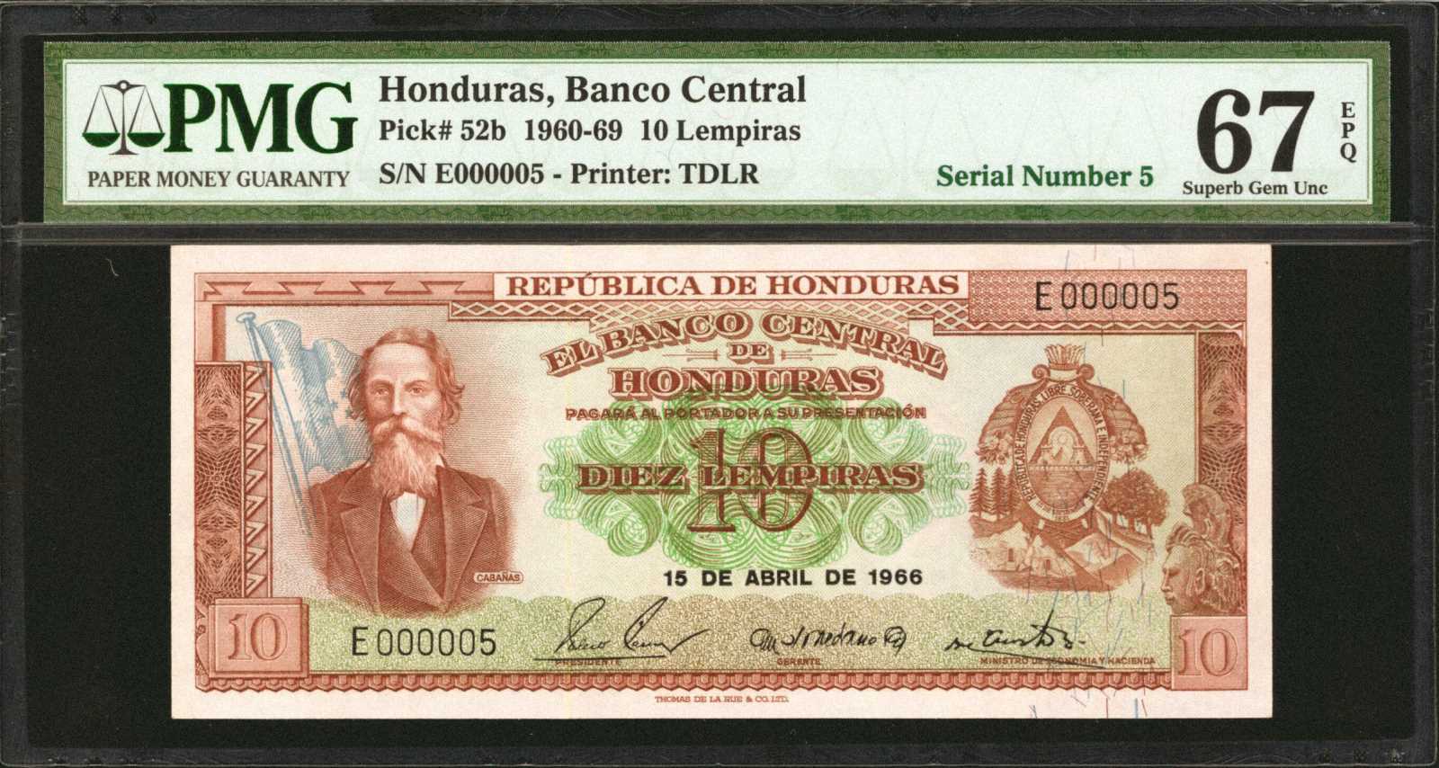 image for: Honduras  10 lempiras (B308f)