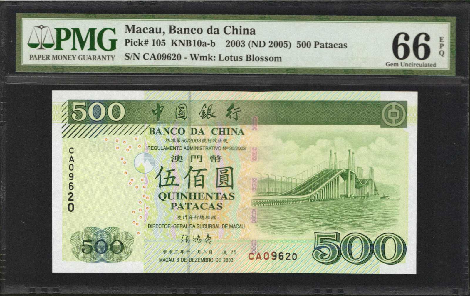image for: Macau  1,000 patacas (B212az)