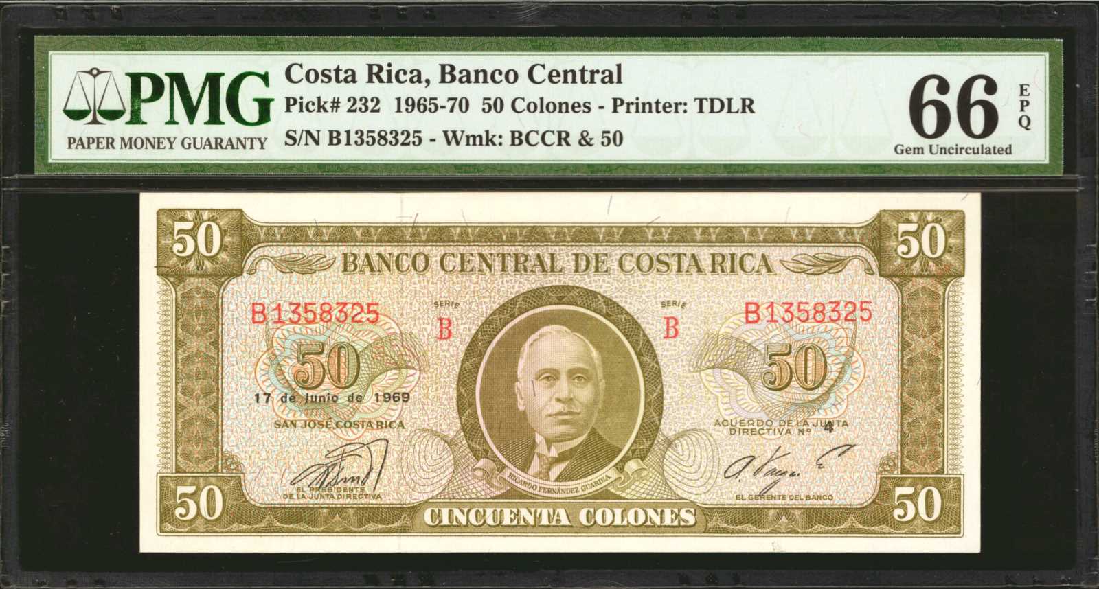 image for: Costa Rica  50 colones(B515d)